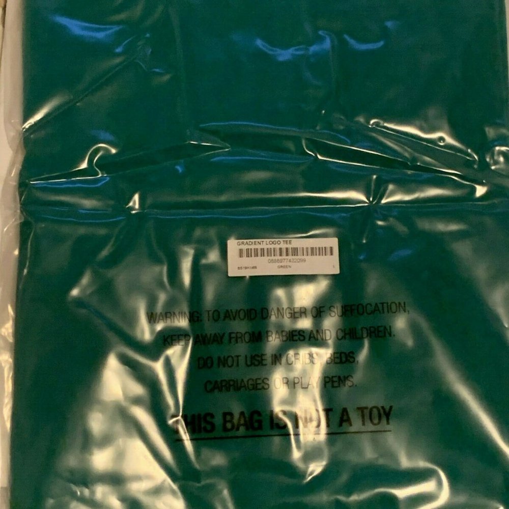 Supreme Gradient Logo Tee SS19 Green 2019 Large New with Tags - Picture 4 of 5